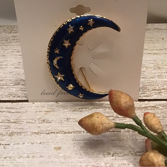 🌸[2/$30.00]🌸 Moon Brooch - Picture 1 of 4
